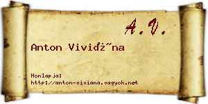 Anton Viviána névjegykártya